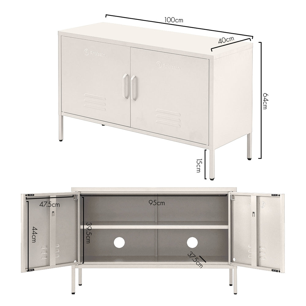 ArtissIn Buffet Sideboard Metal Cabinet - BASE White