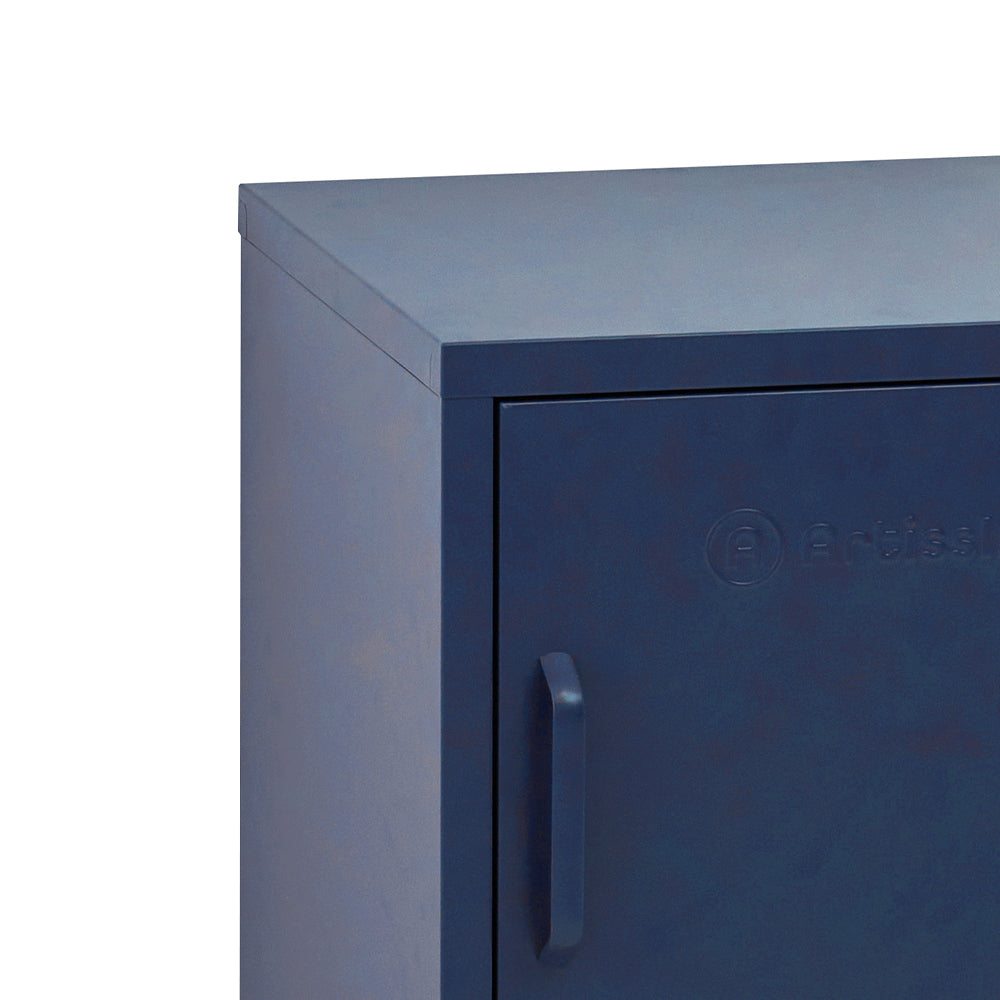 ArtissIn Bedside Table Metal Cabinet - Blue