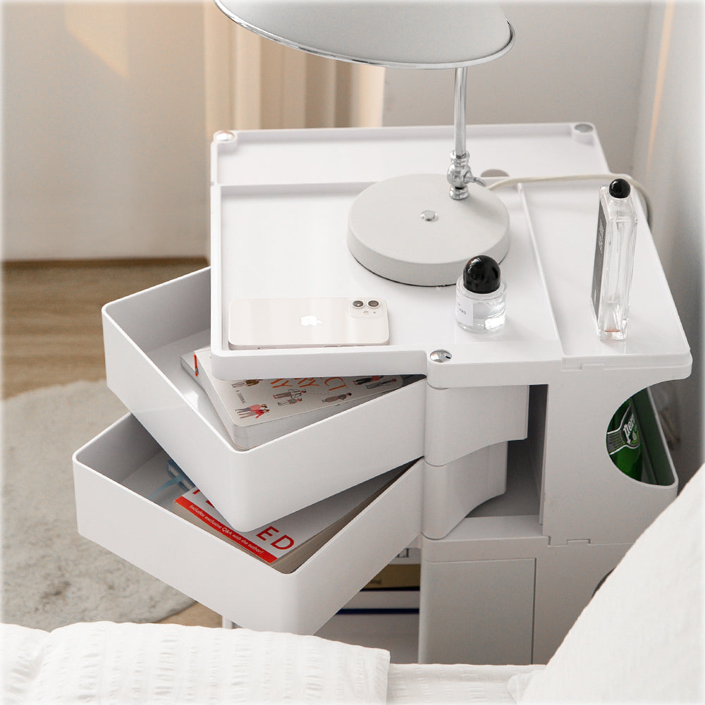 ArtissIn Storage Trolley Bedside Table 3 Tier Cart Boby Replica White