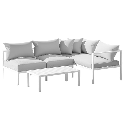 Gardeon 4 Seater Outdoor Sofa Set Aluminium Lounge Setting