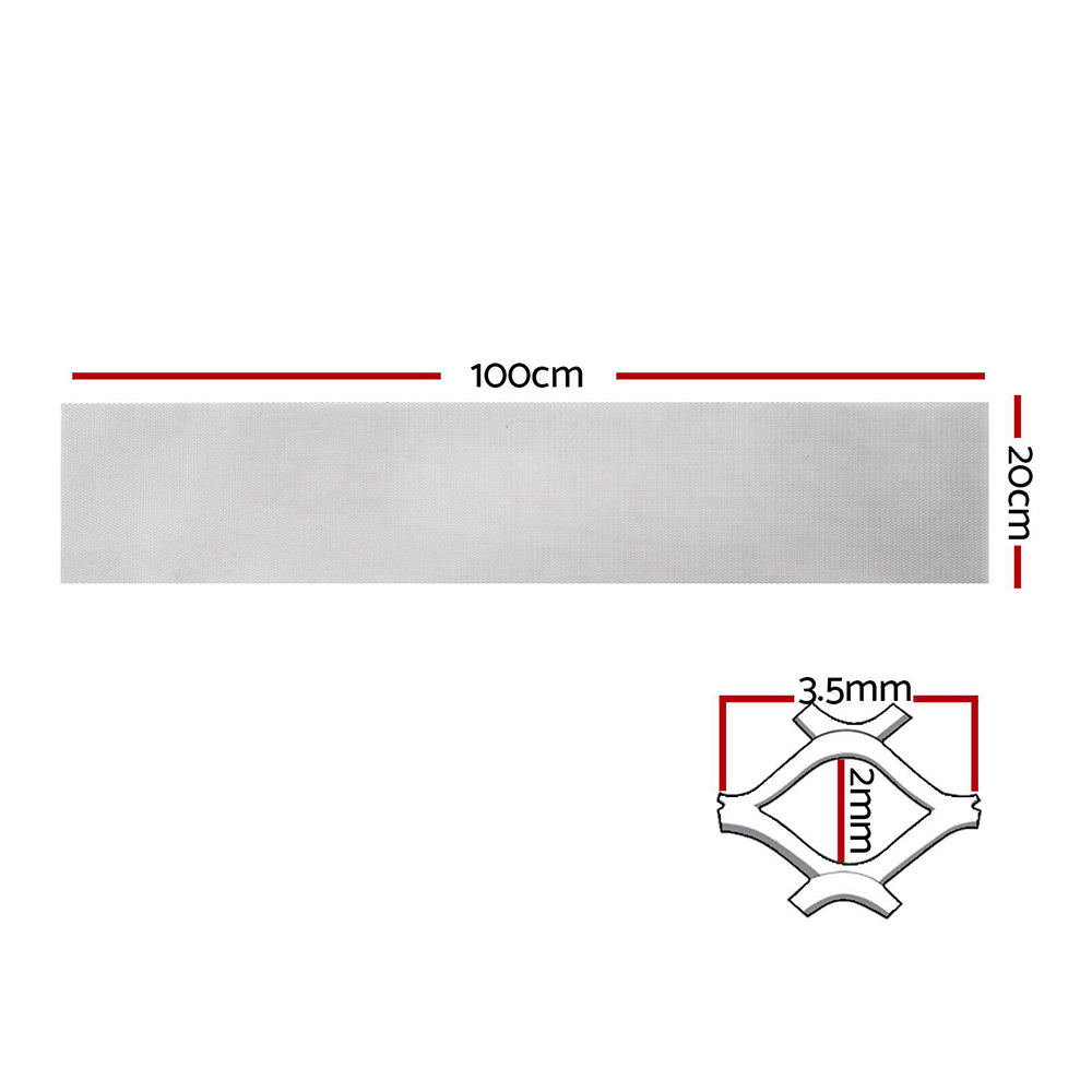 Gardeon Gutter Guard Aluminium Mesh 60M 100x20cm Silver