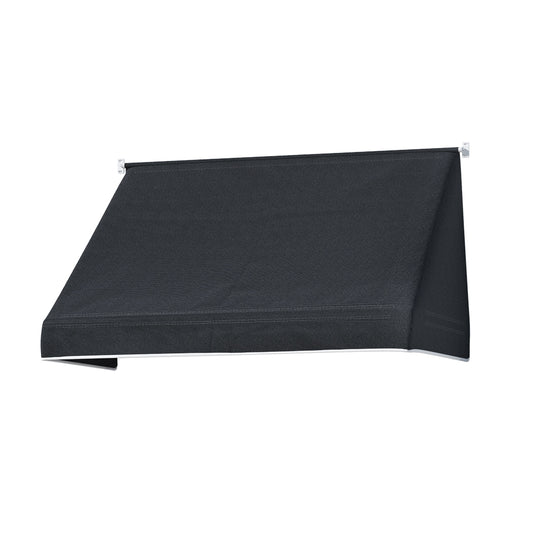 Instahut Window Door Awning 1.2mx0.6mx0.6m Black Polyester Fabric Steel Frame