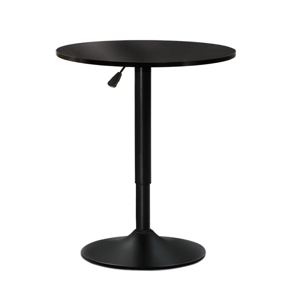 Artiss Bar Table Gas Lift Round Black