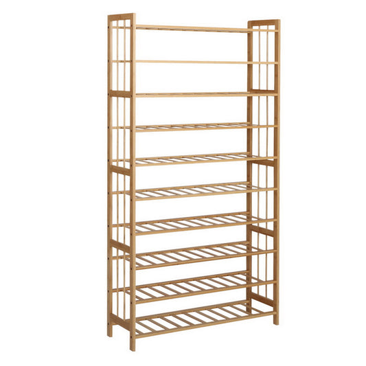 Artiss Shoe Rack Bamboo Shoe Storage 10-tier 50 Pairs