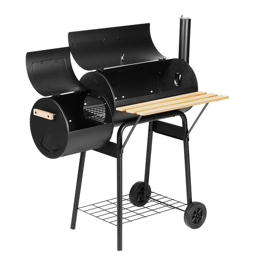 Grillz BBQ Grill 2-In-1 Offset Charcoal Smoker