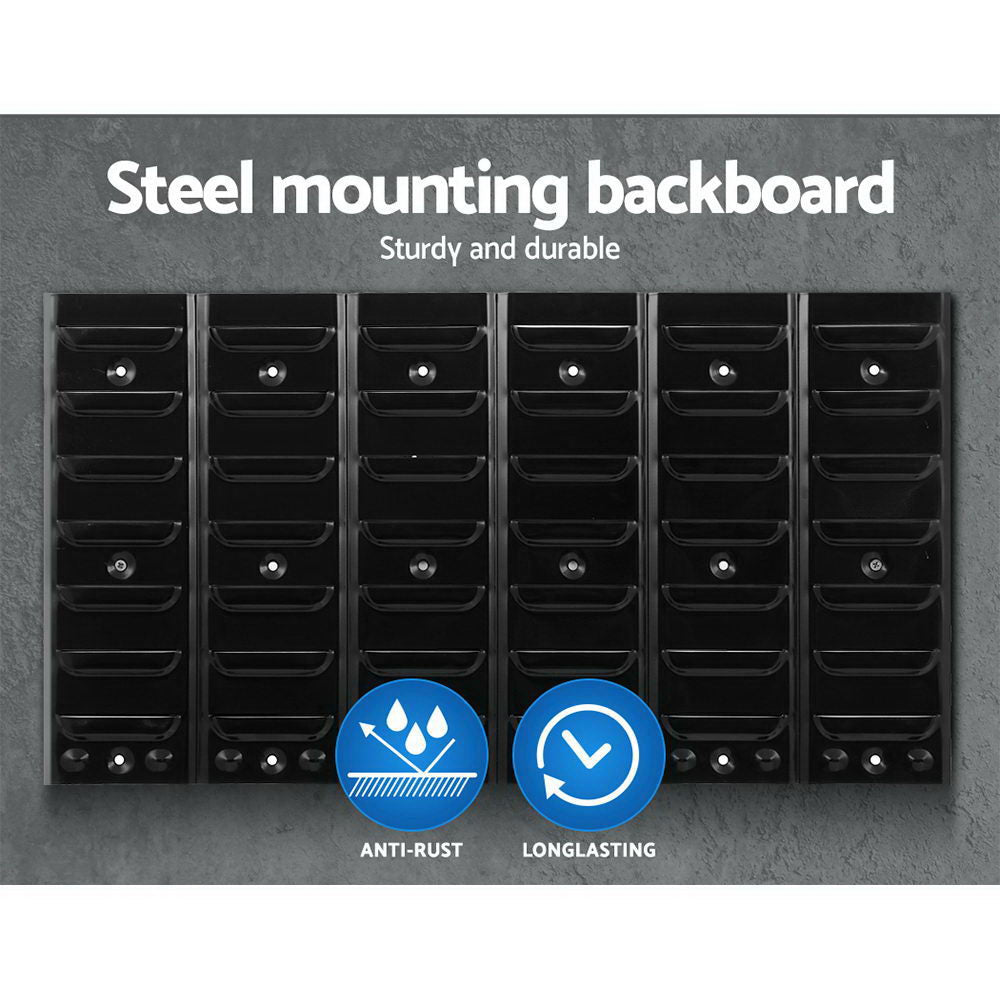 Giantz 24 Storage Bin Rack Wall Mounted