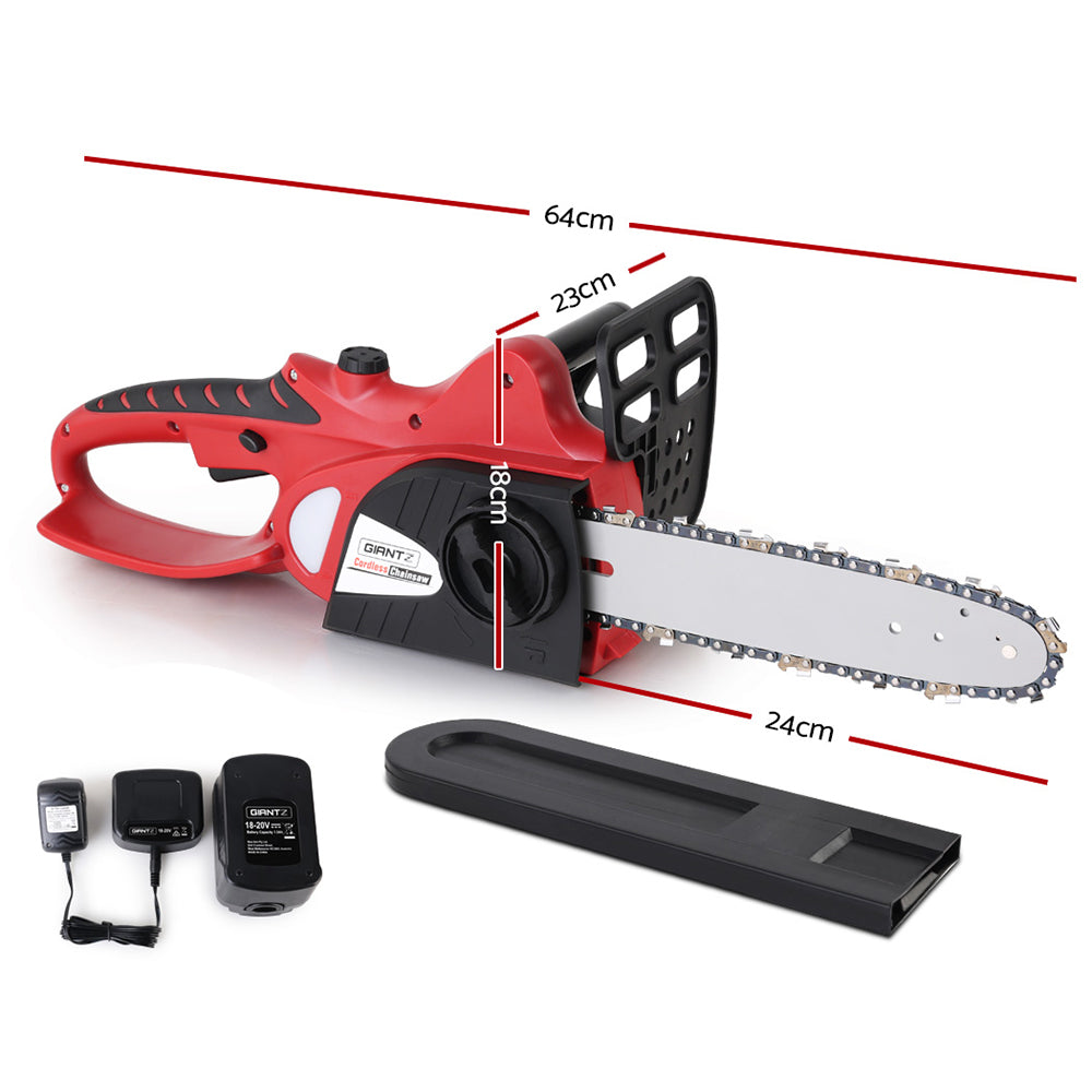 Giantz Chainsaw 10" 20V Cordless Saw Electric Battery Rechargeable,Giantz Chainsaw Electric Cordless 20V 10" Saw Wood Cutter Pruner Li-lon Battery