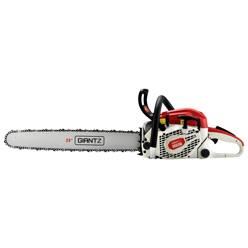 Giantz Chainsaw Petrol 88CC 24" Bar Commercial E-Start Pruning Chain Saw,Giantz Chainsaw Petrol 88CC 24" Bar Commercial E-Start Pruning Chain Saw 6.8HP