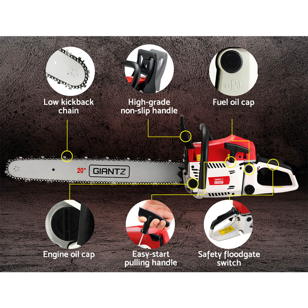 Giantz Chainsaw Petrol 62CC 20" Bar Commercial E-Start Pruning Chain Saw Spark Plug,Giantz Chainsaw Petrol 62CC 20" Bar Commercial Chain Saw E-Start Pruning 4.5HP