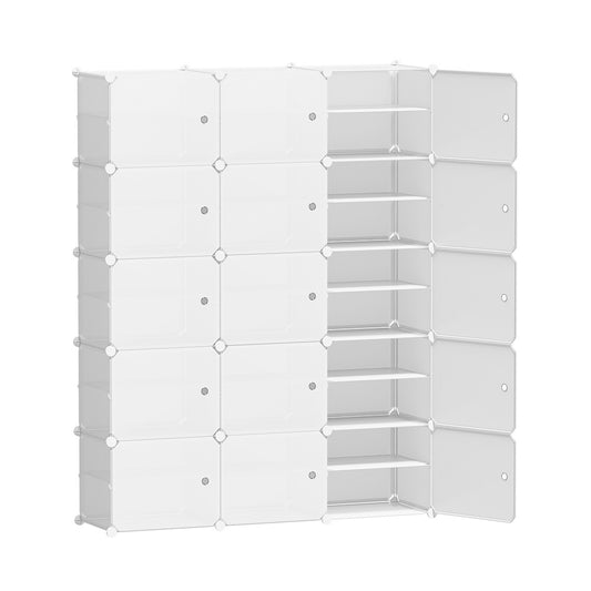 Artiss Shoe Box DIY Set of 15 Storage Cube Stackable White