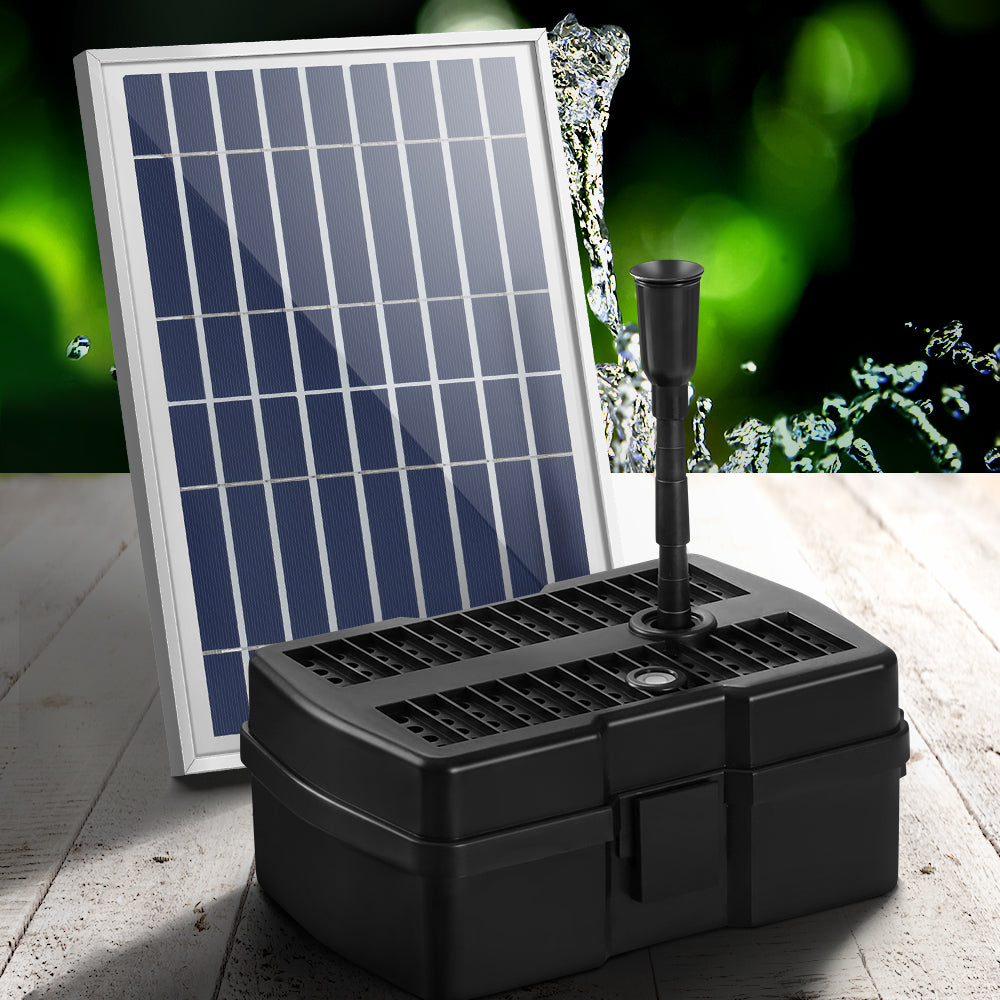 Gardeon Solar Pond Pump with Filter Box 5FT