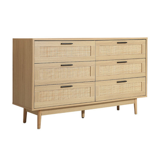 Artiss 6 Chest of Drawers - BRIONY Oak