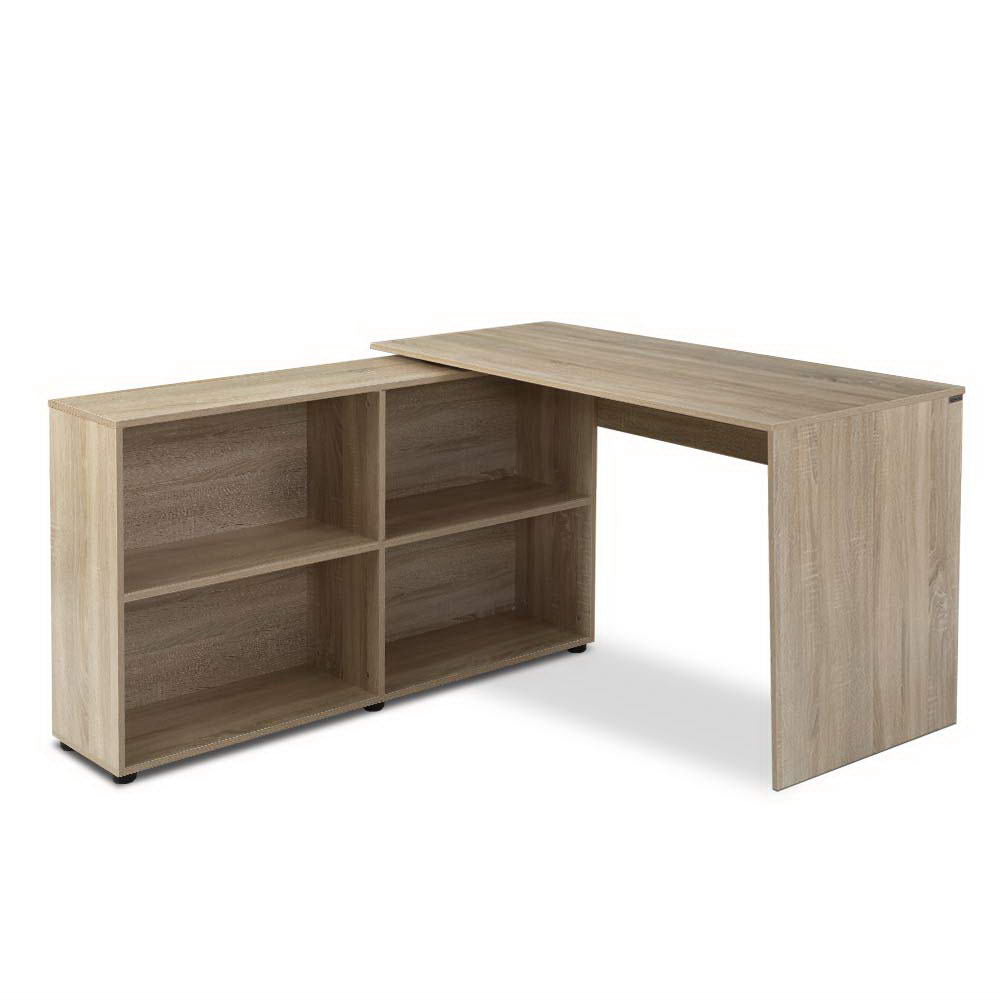 Artiss Computer Desk Bookshelf Oak 130CM