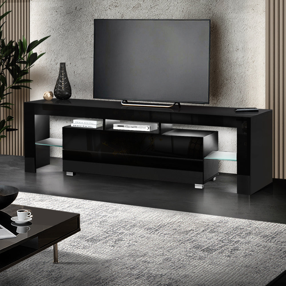 Artiss Entertainment Unit TV Cabinet LED 160cm Black Elo