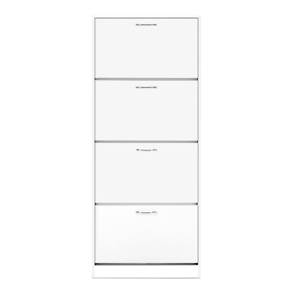 Artiss Shoe Rack Shoes Storage Cabinet 60 Pairs 4 Doors - White