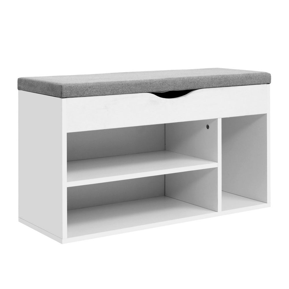 Artiss Shoe Rack Bench Shoe Cabinet White Allen