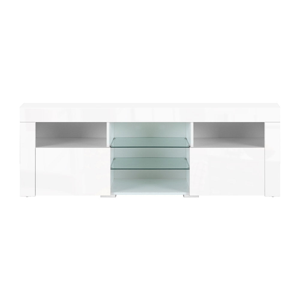 Artiss Entertainment Unit TV Cabinet LED 160cm White Bobi