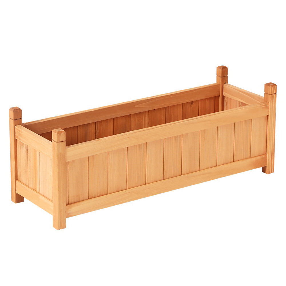 Greenfingers Garden Bed 90x30x33cm Wooden Planter Box Raised Container Growing