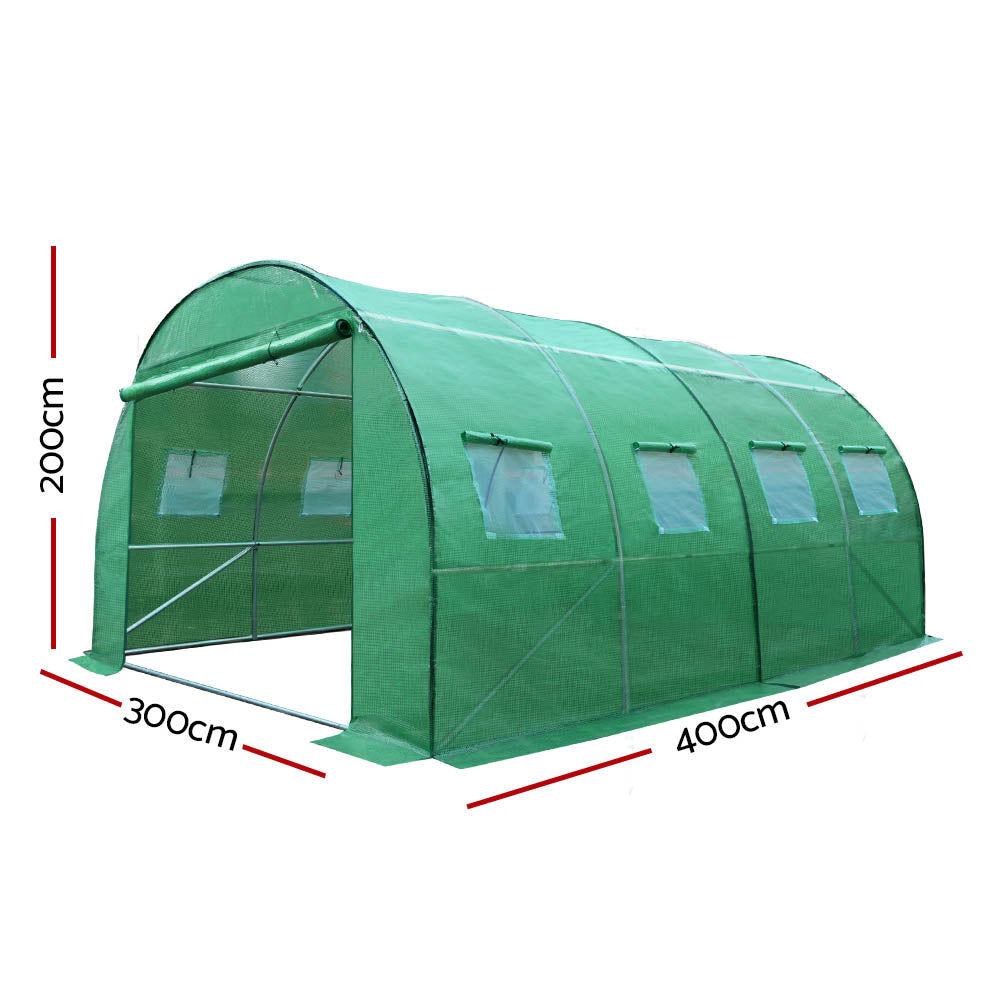 Greenfingers Greenhouse 4x3x2M Walk in Green House Tunnel Plant Garden Shed Dome