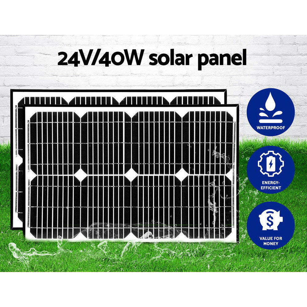 Lockmaster Dual Swing Gate Opener 800KG 40W Solar Panel