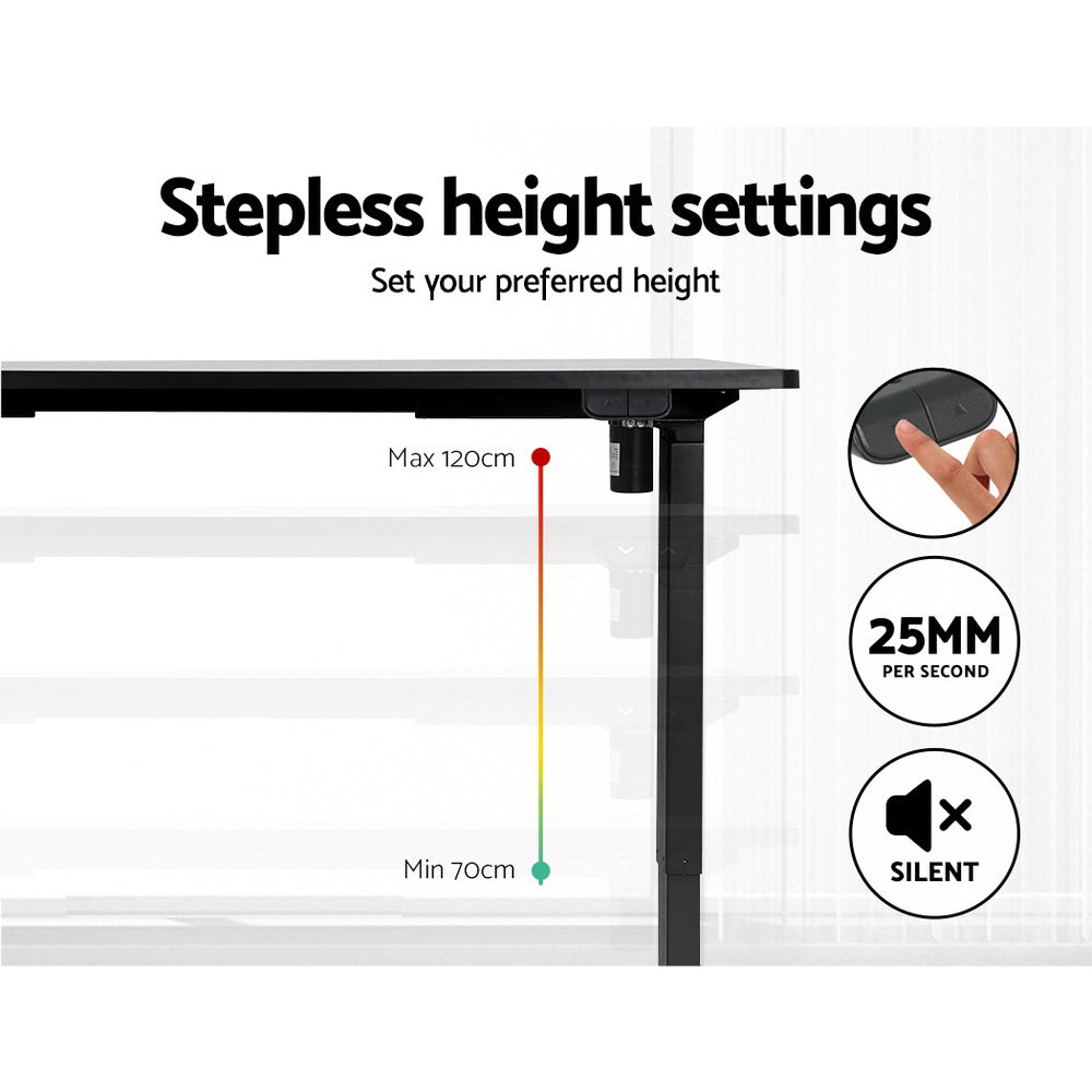 Artiss Standing Desk Frame Only Motorised Black