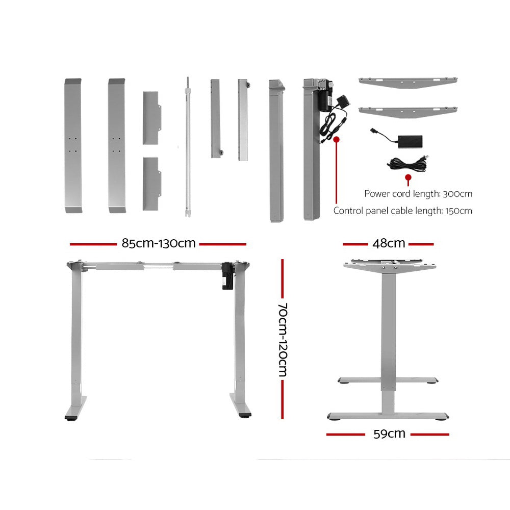 Artiss Standing Desk Frame Only Motorised Grey