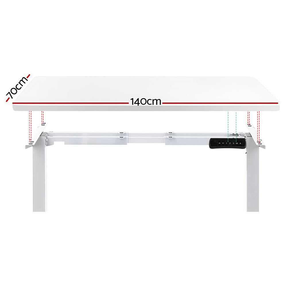 Artiss Standing Desk Motorised Dual Motor 140CM White