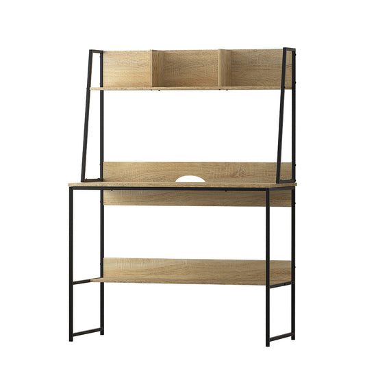 Artiss Computer Desk Bookshelf Storage 100CM Oak