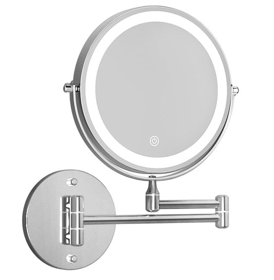 Embellir Extendable Makeup Mirror 10X Magnifying Double-Sided Bathroom Silver