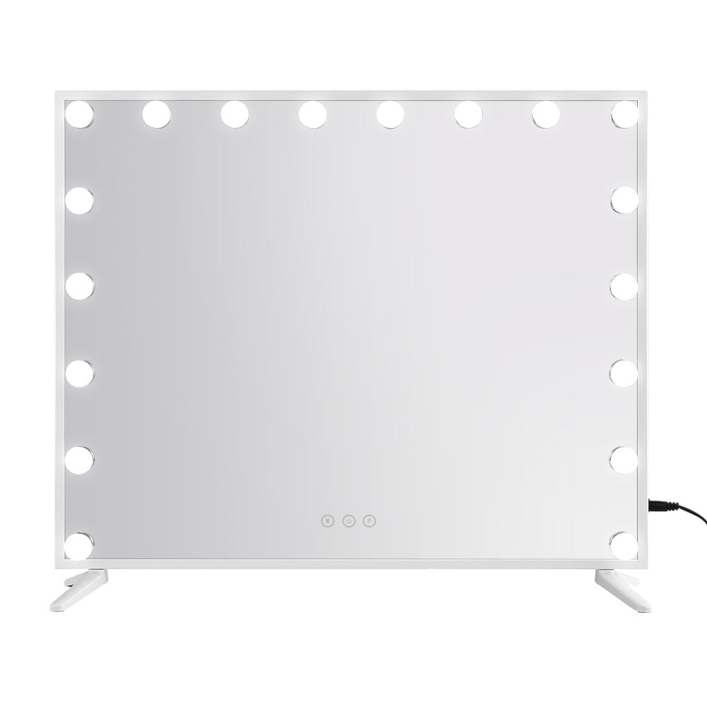 Embellir Makeup Mirror 80x65cm Hollywood Vanity with LED Light Tabletop White