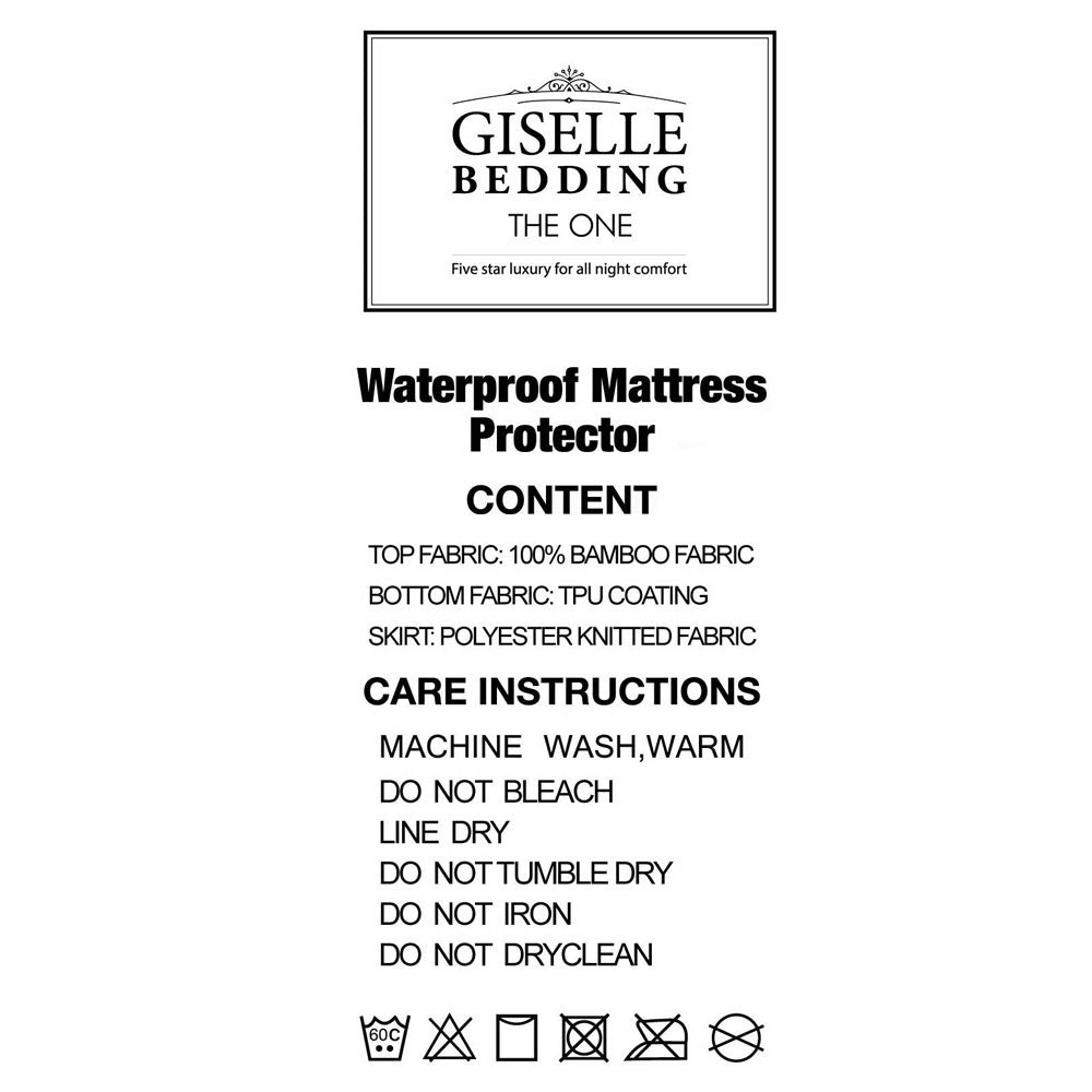 Giselle Bedding Mattress Protector Bamboo Queen