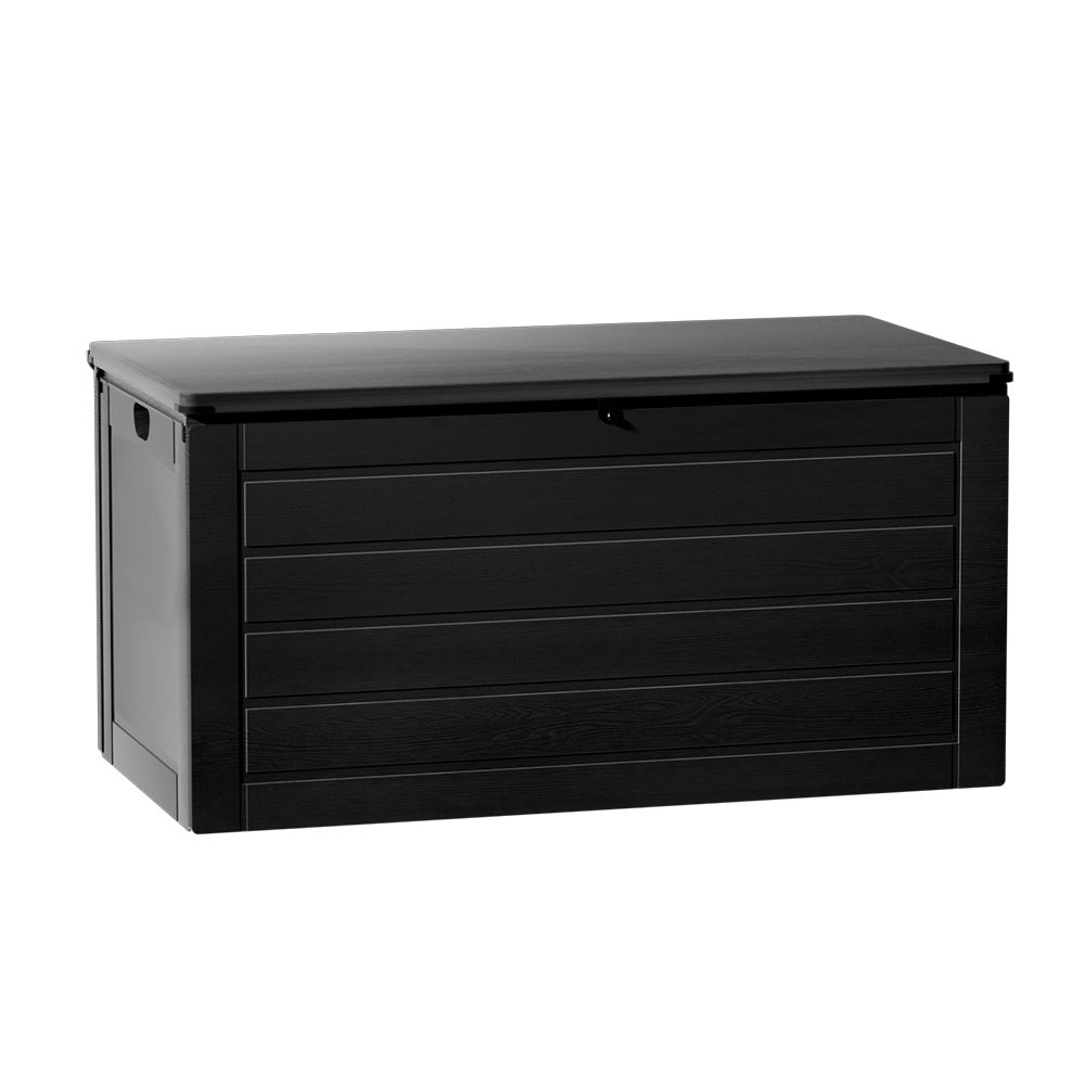 Gardeon Outdoor Storage Box 680L Container Lockable Garden Bench Shed Tool All Black