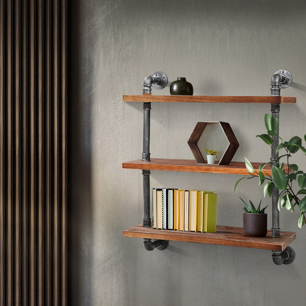 Artiss Floating DIY Pipe Shelf 3 Tiers - IRMA