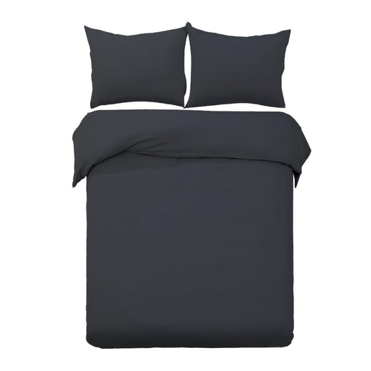 Giselle Bedding Quilt Cover Set Classic Black Queen