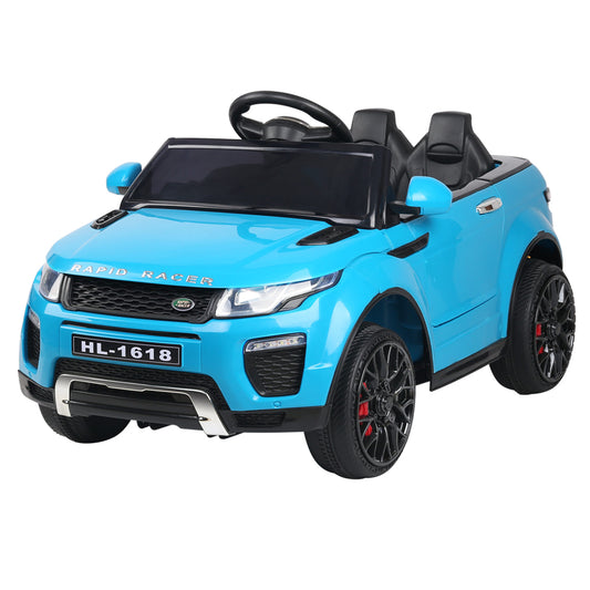 Rigo Kids Electric Ride On Car SUV Range Rover-inspired Toy Cars Remote 12V Blue