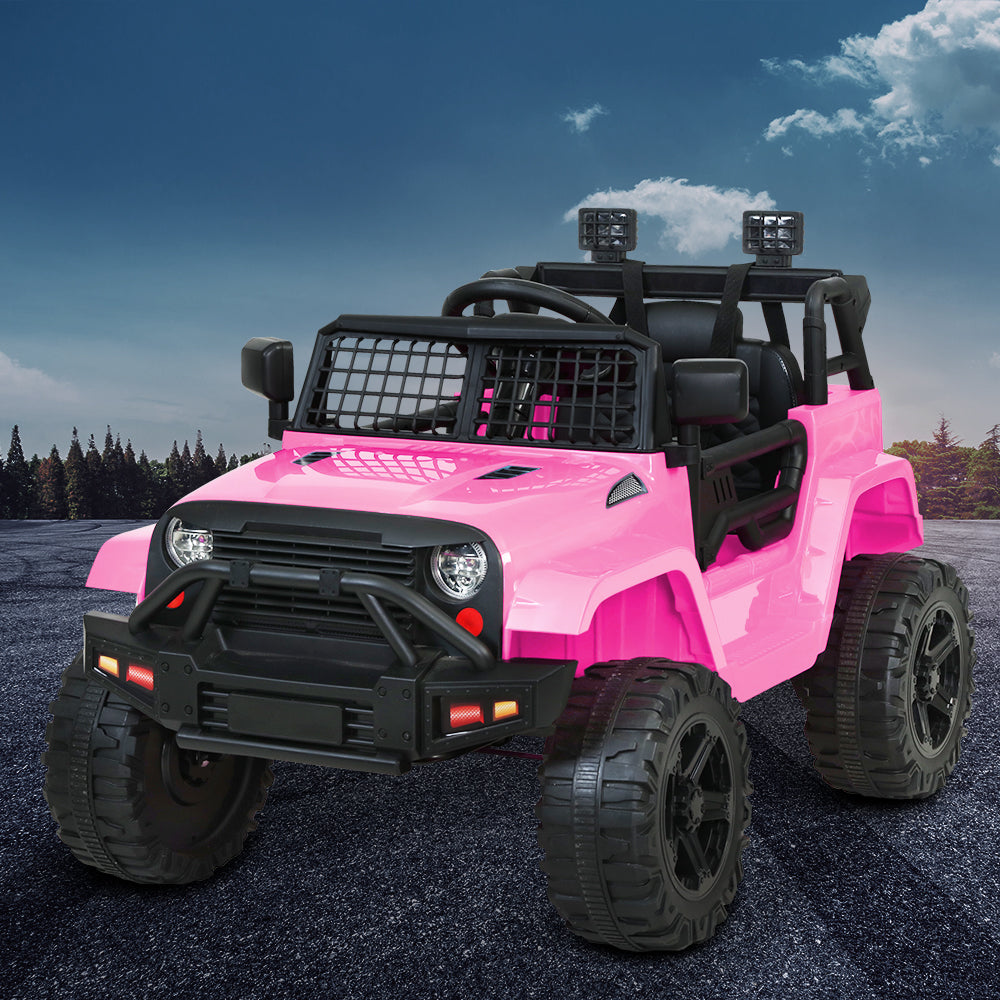 Rigo Kids Electric Ride On Car Jeep Toy Cars Remote 12V Pink