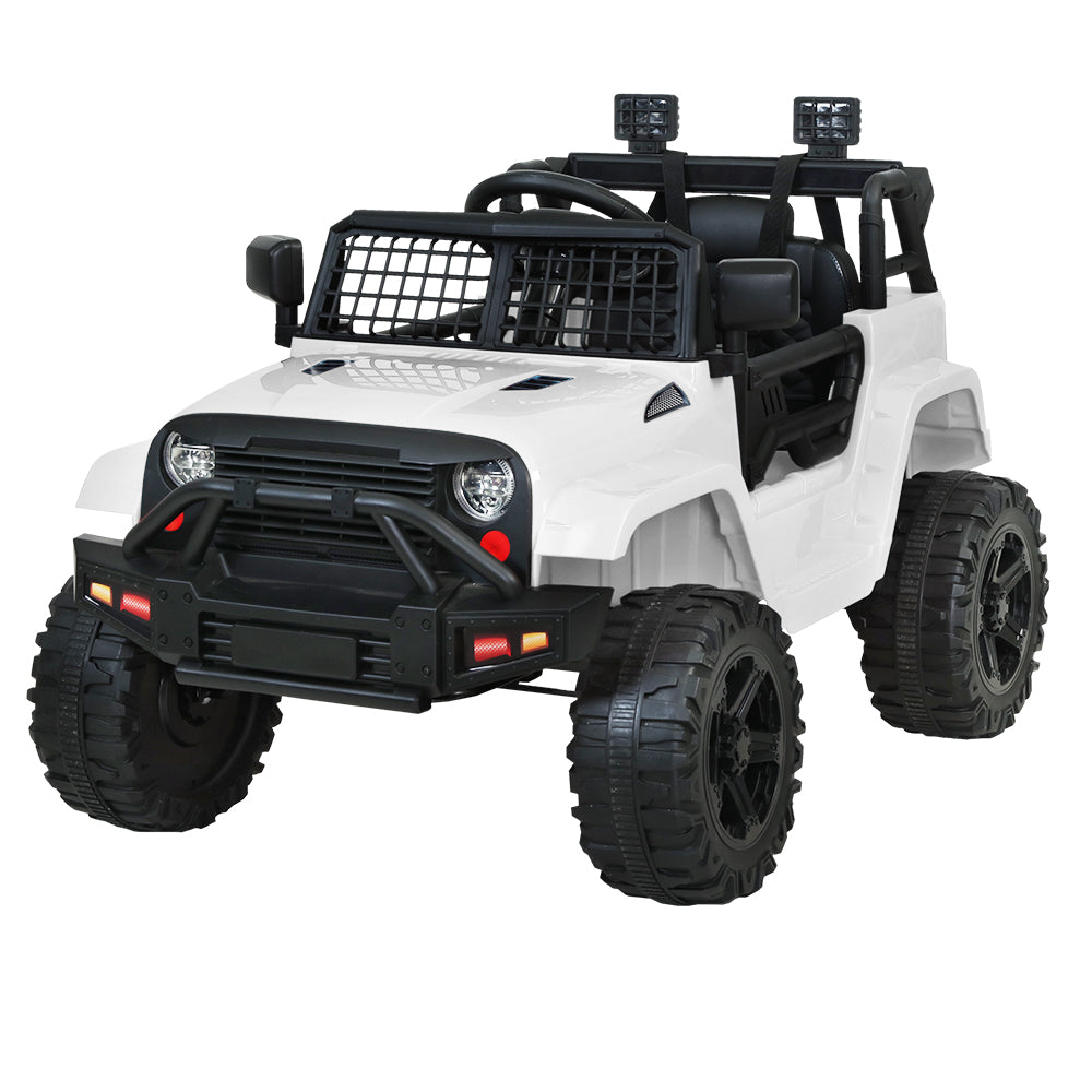 Rigo Kids Electric Ride On Car Jeep Toy Cars Remote 12V White