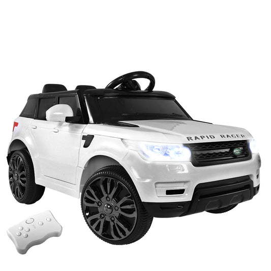 Rigo Kids Electric Ride On Car SUV Range Rover-inspired Cars Remote 12V White