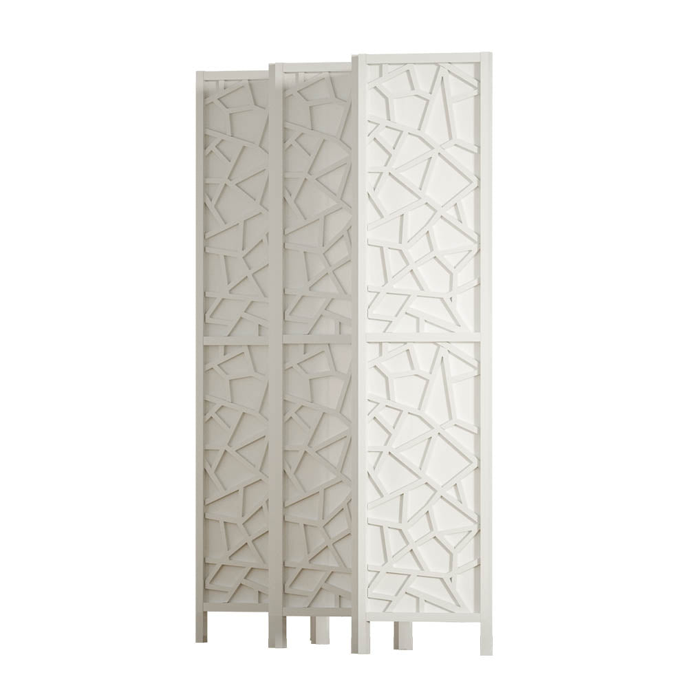 Artiss 6 Panel Room Divider Screen 244x170cm Clover White