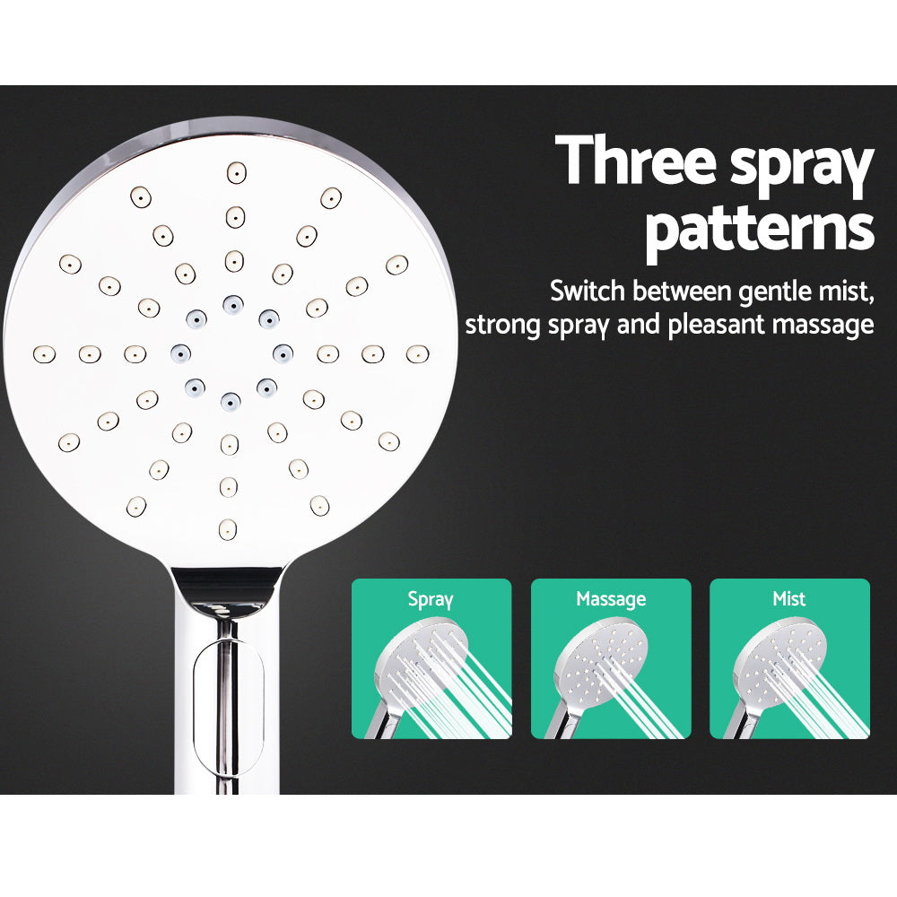 Cefito 9'' Rain Shower Head Set Handheld Round High Pressure Black