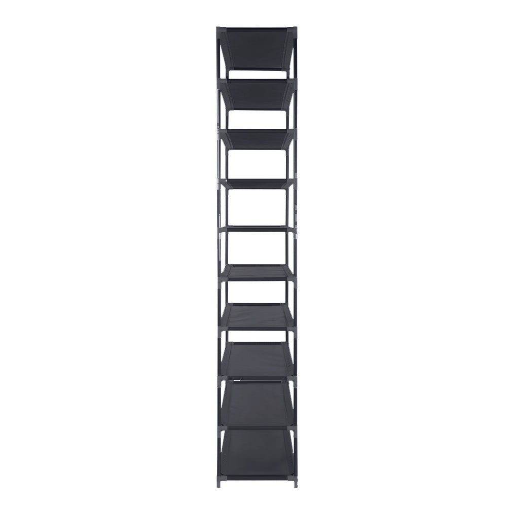 Artiss 10-Tier Shoe Rack Stackable 50 Pairs Black