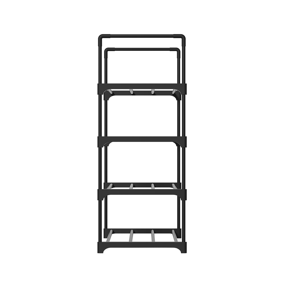 Artiss Shoe Rack 4-tier 12 Pairs Stackable Black