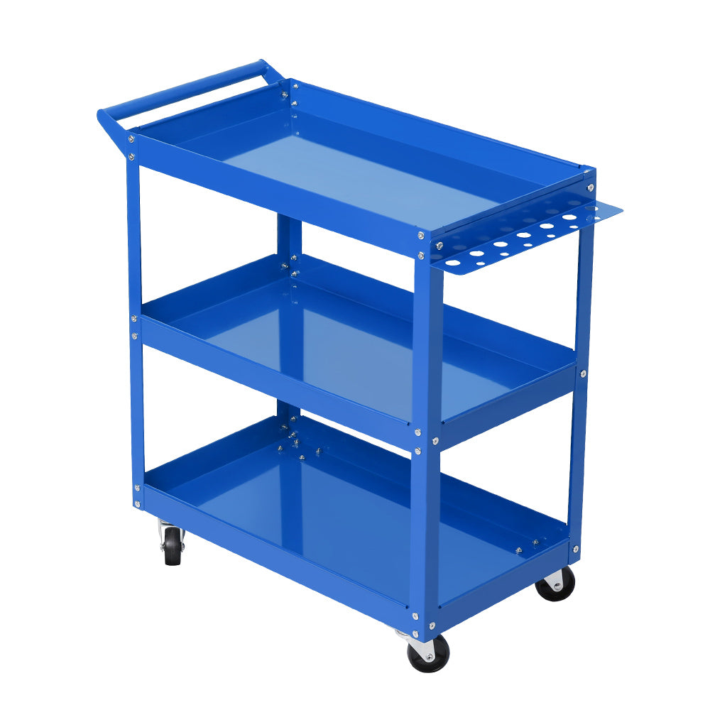 Giantz 3-Tier Tool Cart Trolley Workshop Garage Storage Organizer Blue