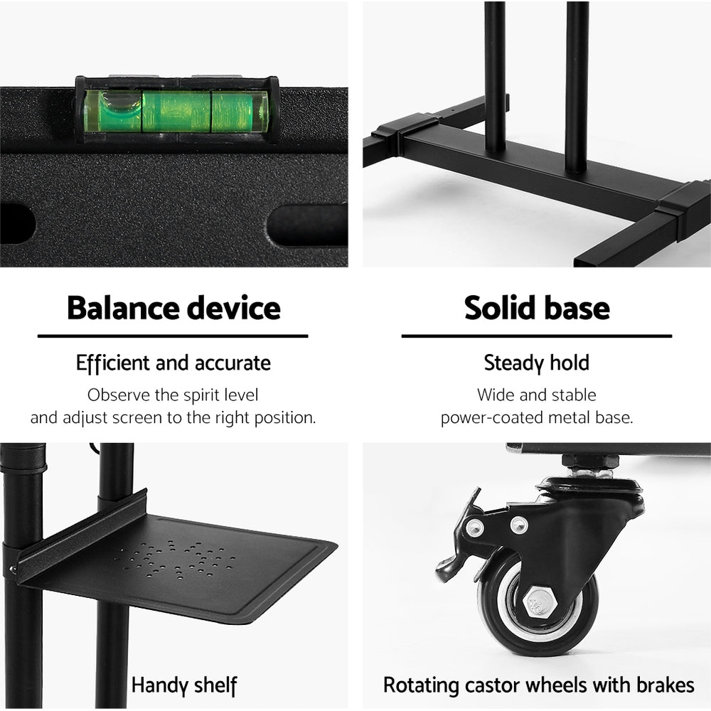 Artiss Mobile TV Stand for 23"-65" TVs Mount Bracket Portable Solid Trolley Cart