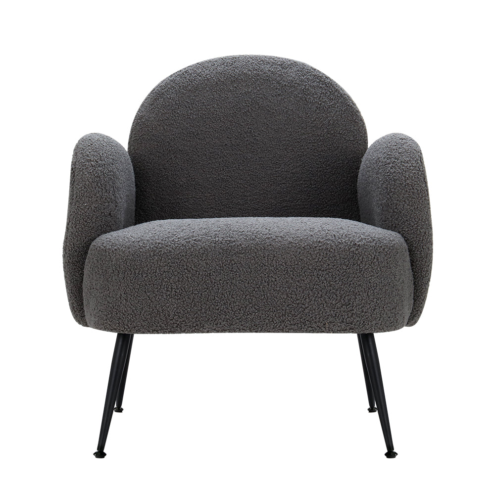 Artiss Armchair Boucle Charcoal Hanes