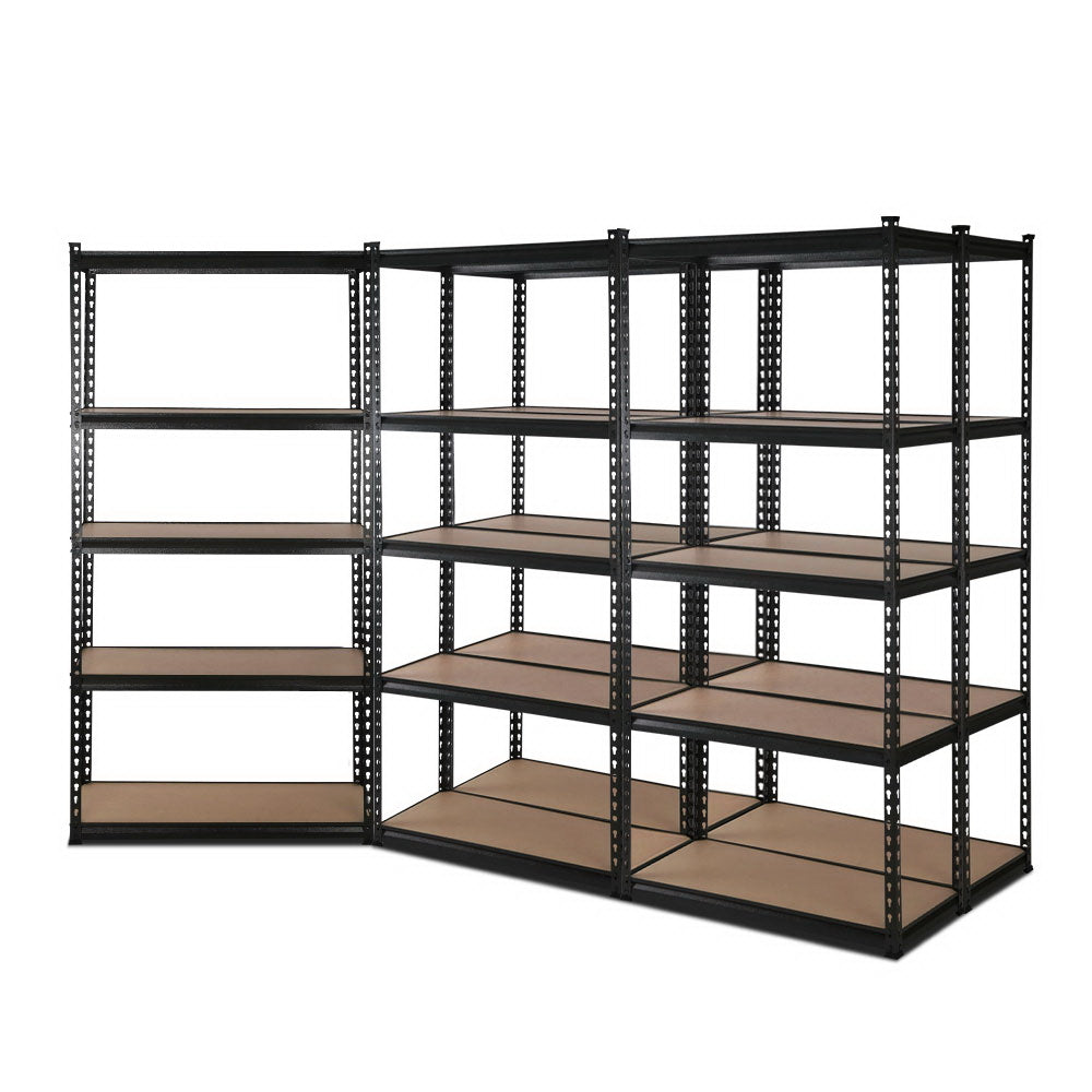 Giantz 5x1.5M Garage Shelving Warehouse Rack Pallet Racking Storage Shelve Black