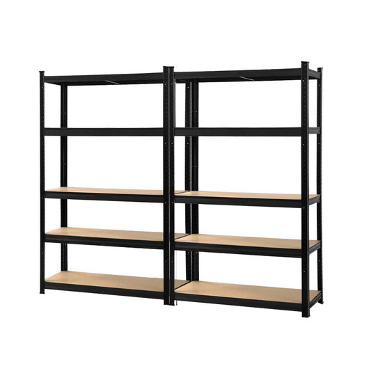 Giantz 2x1.8M Garage Shelving Warehouse Rack Pallet Racking Storage Shelf Black